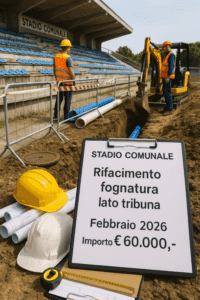 Stadio Moretti, approvato il progetto di fattibilità per il rifacimento della fognatura