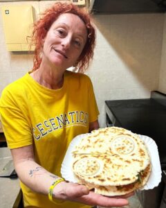 Non è romagnola, ma la sua piadina è una delizia