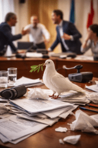 Mozione per la pace, ma in aula scoppia la guerra (di nervi)