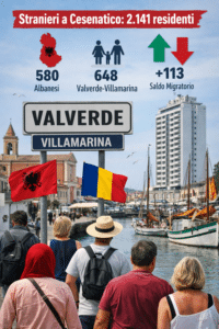 Stranieri a Cesenatico: 2.141 residenti, guida l’Albania. Valverde–Villamarina il polo più multietnico