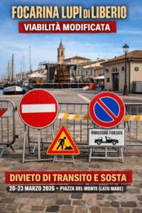 Viabilità modificata in Piazza del Monte per la “Focarina Lupi di Liberio”