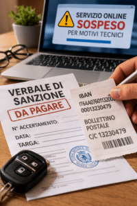 Pagamenti online delle multe sospesi, il Comune attiva le modalità alternative