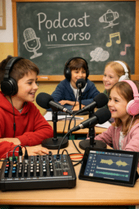 Raccontare con la voce: al Primo Circolo Didattico di Cesenatico i bambini diventano autori di podcast