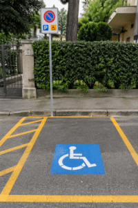 Il Comune installa un nuovo posto auto per disabili in via Terminillo
