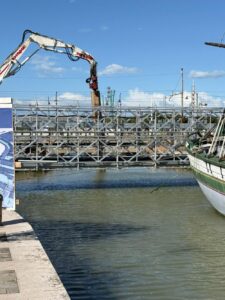 Cantiere del Ponte del Gatto: installate le palancole metalliche