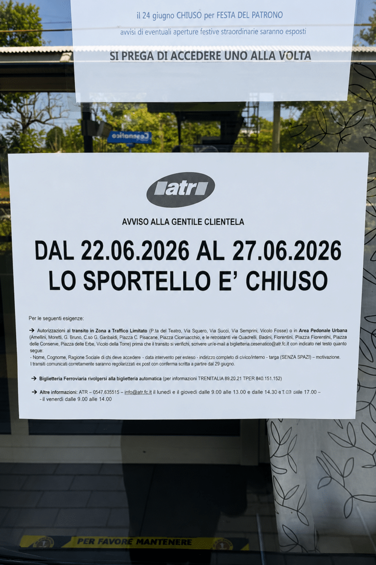 ATR chiude lo sportello per ferie: cittadini e lavoratori senza permessi nel pieno della stagione estiva