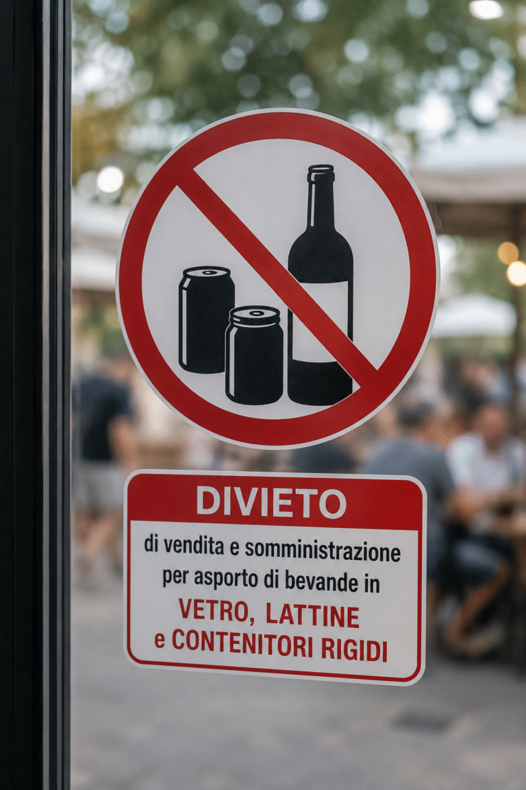 Notte Rosa, stop a vetro e lattine in piazza Costa: divieti per due serate