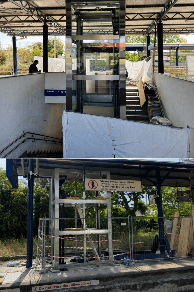 Stazione di Cesenatico, il cantiere accelera: ascensori pronti tra due settimane