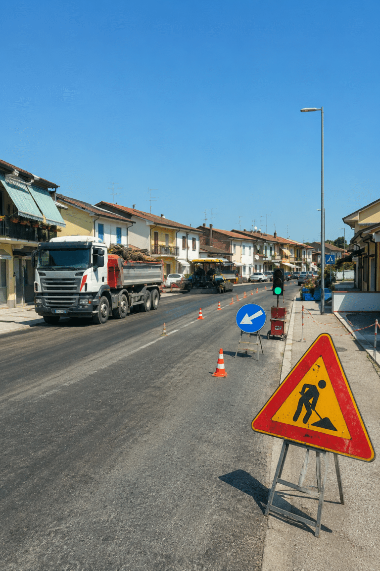 Via Cesenatico, traffico in tilt a Bagnarola per lavori sul manto stradale