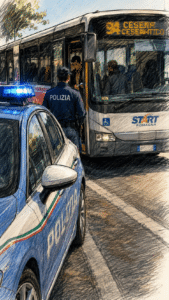 Senza biglietto sul bus Cesena-Cesenatico, creano confusione e rifiutano i documenti: interviene la Polizia