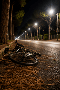 Scivola sugli aghi di pino e cade dalla bici: donna in ospedale