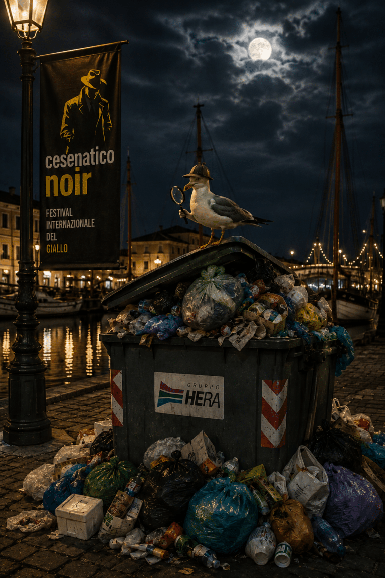 Hera sponsor di “Cesenatico Noir”, ma la città preferiva i cassonetti puliti