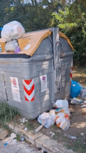 Via Montanari, residenti esasperati: “Bidoni sempre pieni, rifiuti ovunque e topi all’ingresso di Cesenatico”