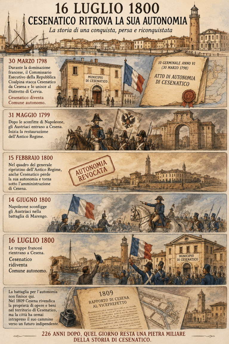 16 luglio 1800: quando Cesenatico ritrovò la sua autonomia
