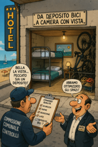 Deposito bici trasformato in camere: l’albergo finisce nel mirino della Procura