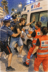 Molesta gli operatori del 118 e prende a pugni l’ambulanza: denunciato dai carabinieri