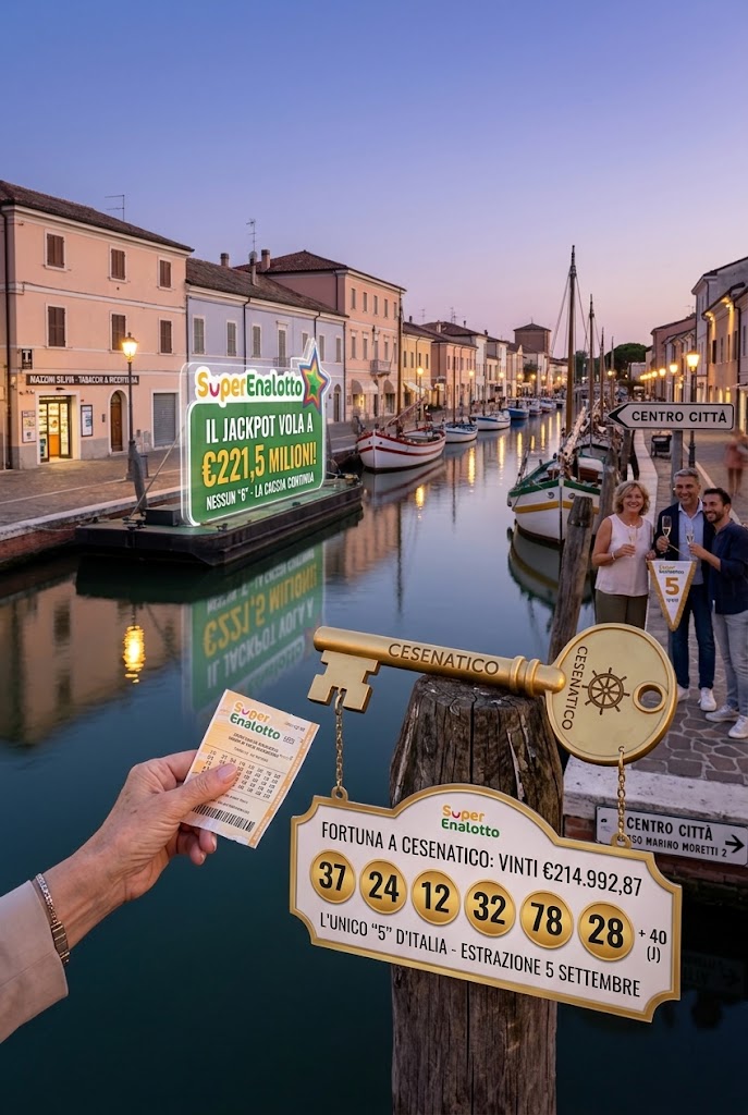 La fortuna bacia Cesenatico: vinti quasi 215mila euro al SuperEnalotto