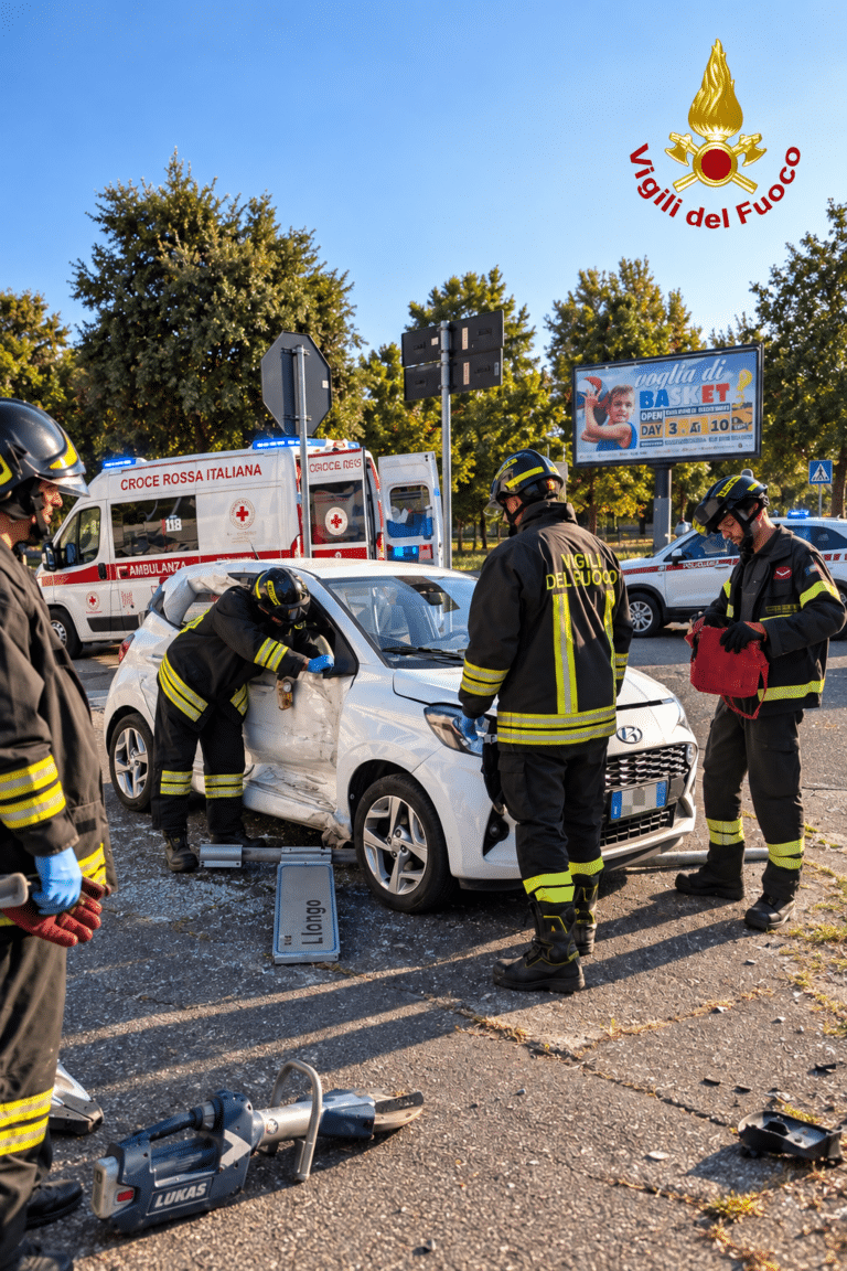 Cesena, scontro tra auto e furgone: una donna ferita