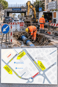 Condotta rotta in viale Trento, deviazioni e modifiche alla viabilità