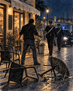 Evade dai domiciliari, raggiunge un bar e danneggia gli arredi: denunciato