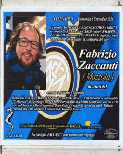 Domani l’ultimo saluto a Fabrizio Zaccanti, l’interista che tutti chiamavano “Mazzola”