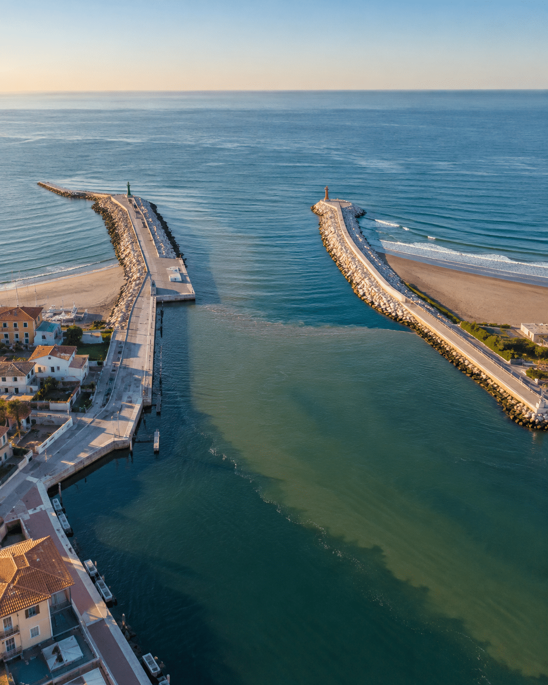 Che cosa accade quando l’acqua del Porto Canale raggiunge il mare