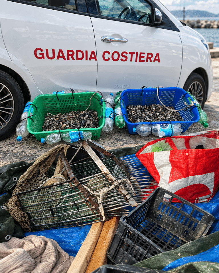 Pescano vongole con rastrelli sulla spiaggia: due multe da 200 euro