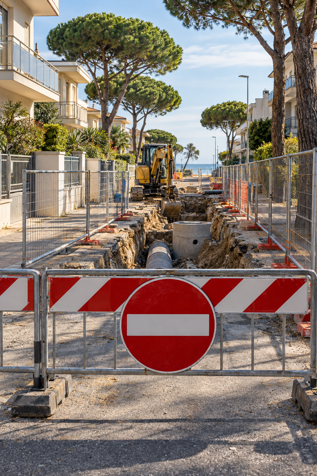 Viale Mosca chiuso al traffico per lavori alle fognature