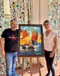 Onda Marina, un quadro che racconta l’amore: le vele di Micaela tornano a casa