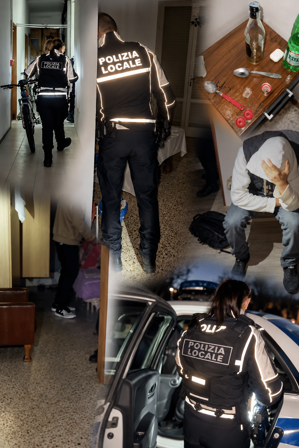 La Polizia Locale ha identificato tre pregiudicati che occupavano un albergo dimesso (il video)